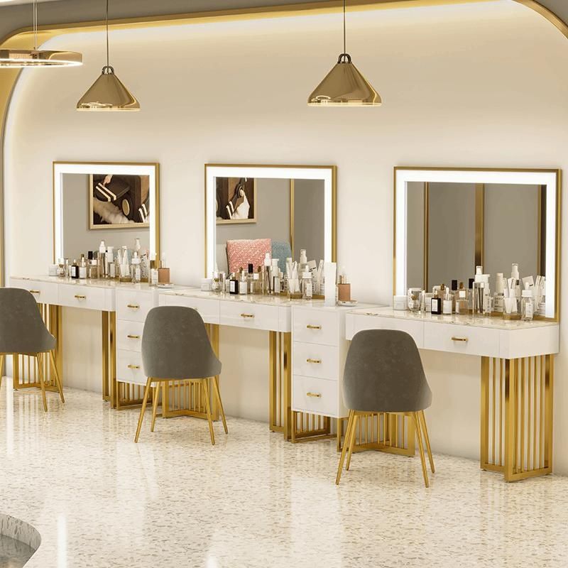 Beauty Makeup Studio - طاولة مكياج فاخرة للمتاجر الاحترافية مع