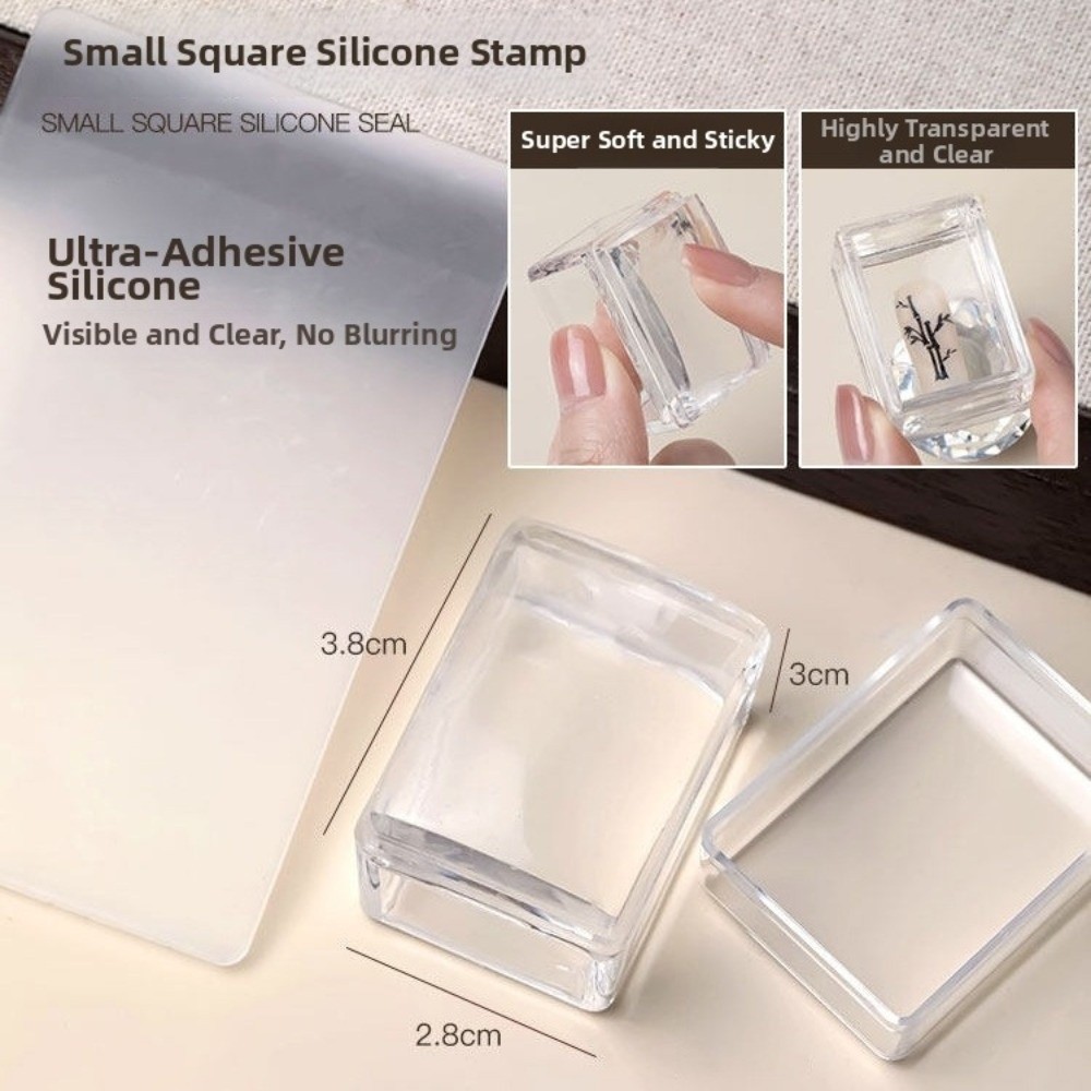 Nail Art Stamping Kit - قوالب طباعة أظافر شفافة جديدة قابلة