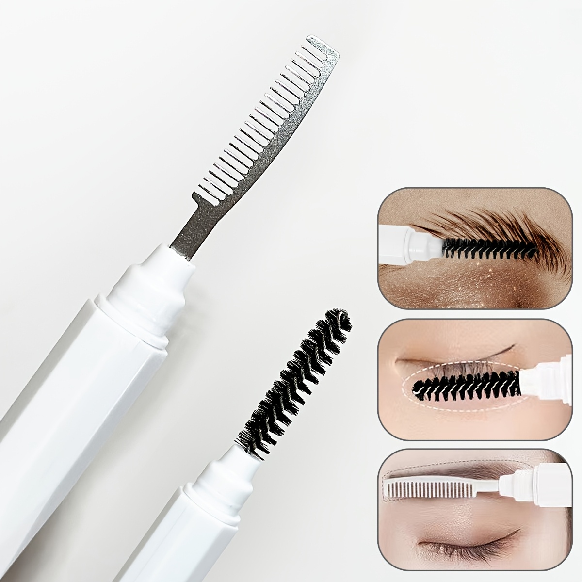 Beauty And Makeup Quotes - مشط مزدوج الرأس للحواجب والرموش، فرشاة