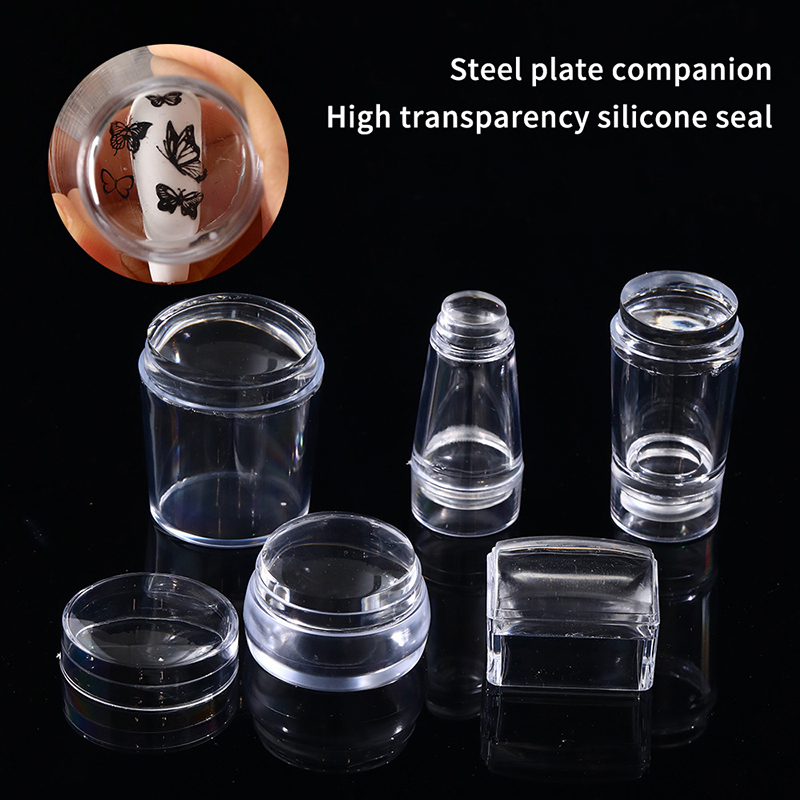 Nail Art Stamping Kit - مجموعة أدوات ختم الأظافر الشفافة من