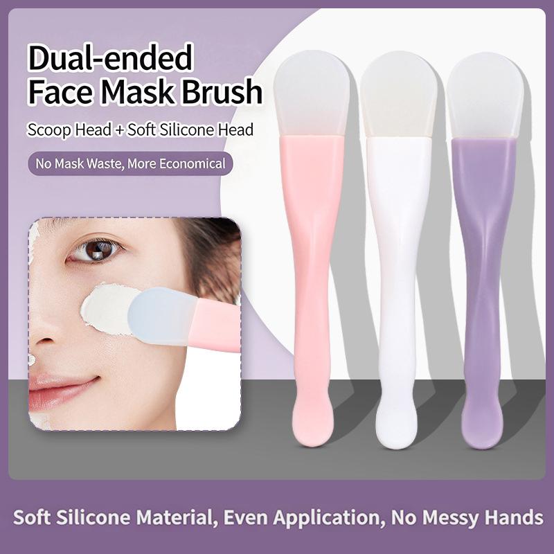Electric Face Cleanser Brush - 【M】1/2/3 قطع فرشاة سيليكون مزدوجة الأطراف