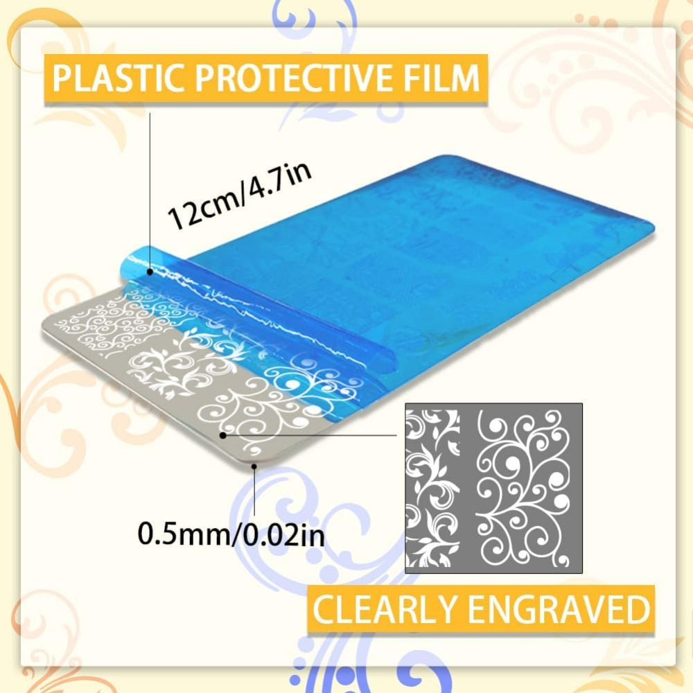 3 قطعة نمط دوامة مسمار الفن قو - مراجعة Nail Art Stamping Kit وسعره