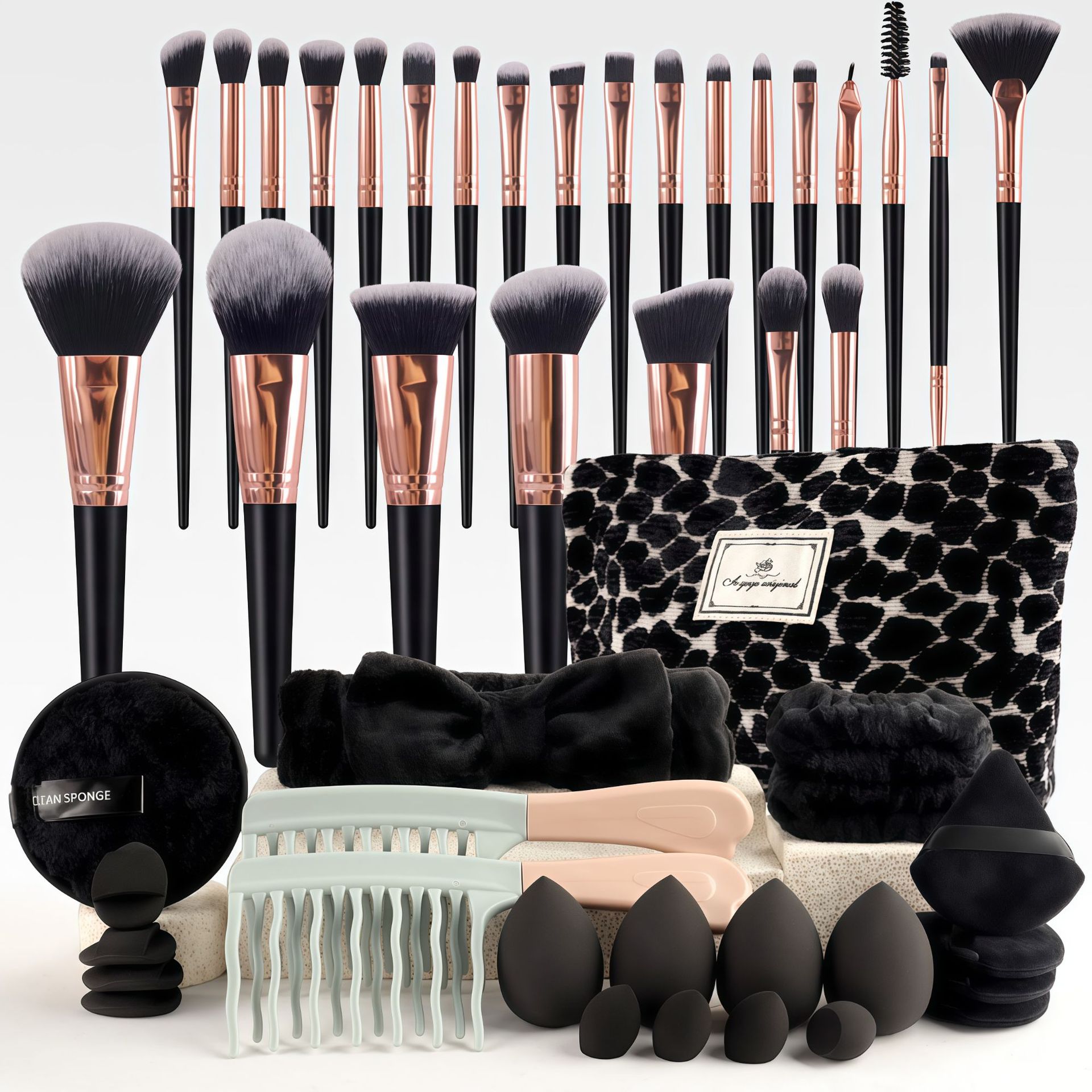 مجموعة فرش مكياج أنيقة بتصميم  - مراجعة Beauty Bag Makeup وسعره