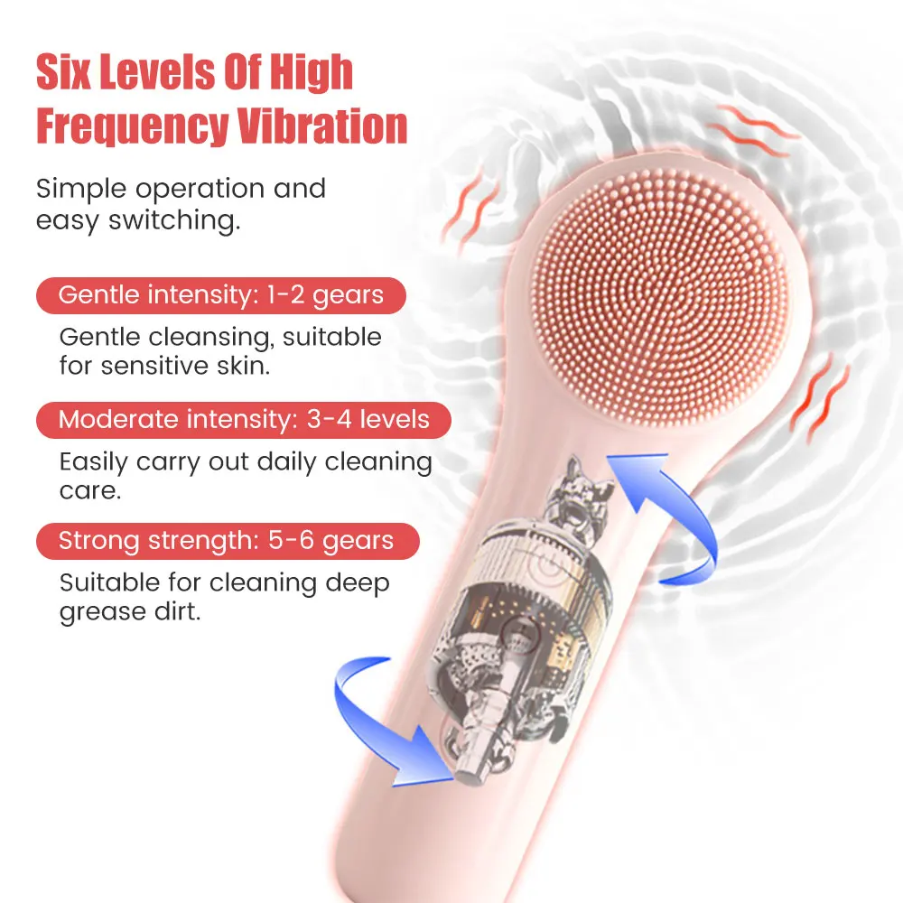 منظف فرشاة وجه سيليكون صوتي ،  - مراجعة Electric Face Cleanser Brush وسعره