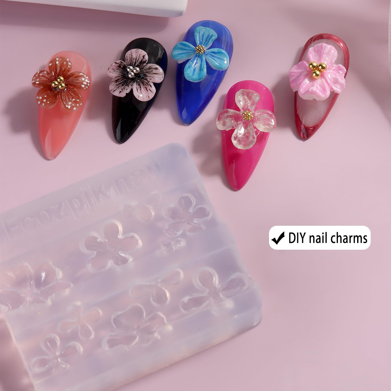 ثلاثية الأبعاد زهرة السيليكون  - مراجعة Nail Art Stamping Kit وسعره