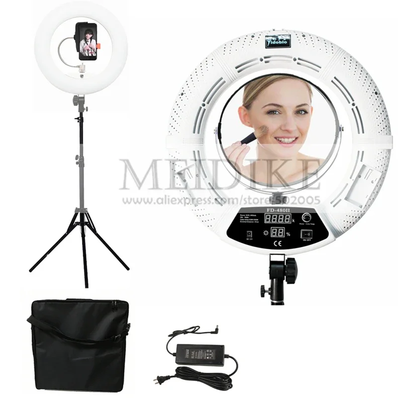 إضاءة حلقية يدوبلو 96 واط FD-4 - مراجعة Beauty Makeup Studio وسعره