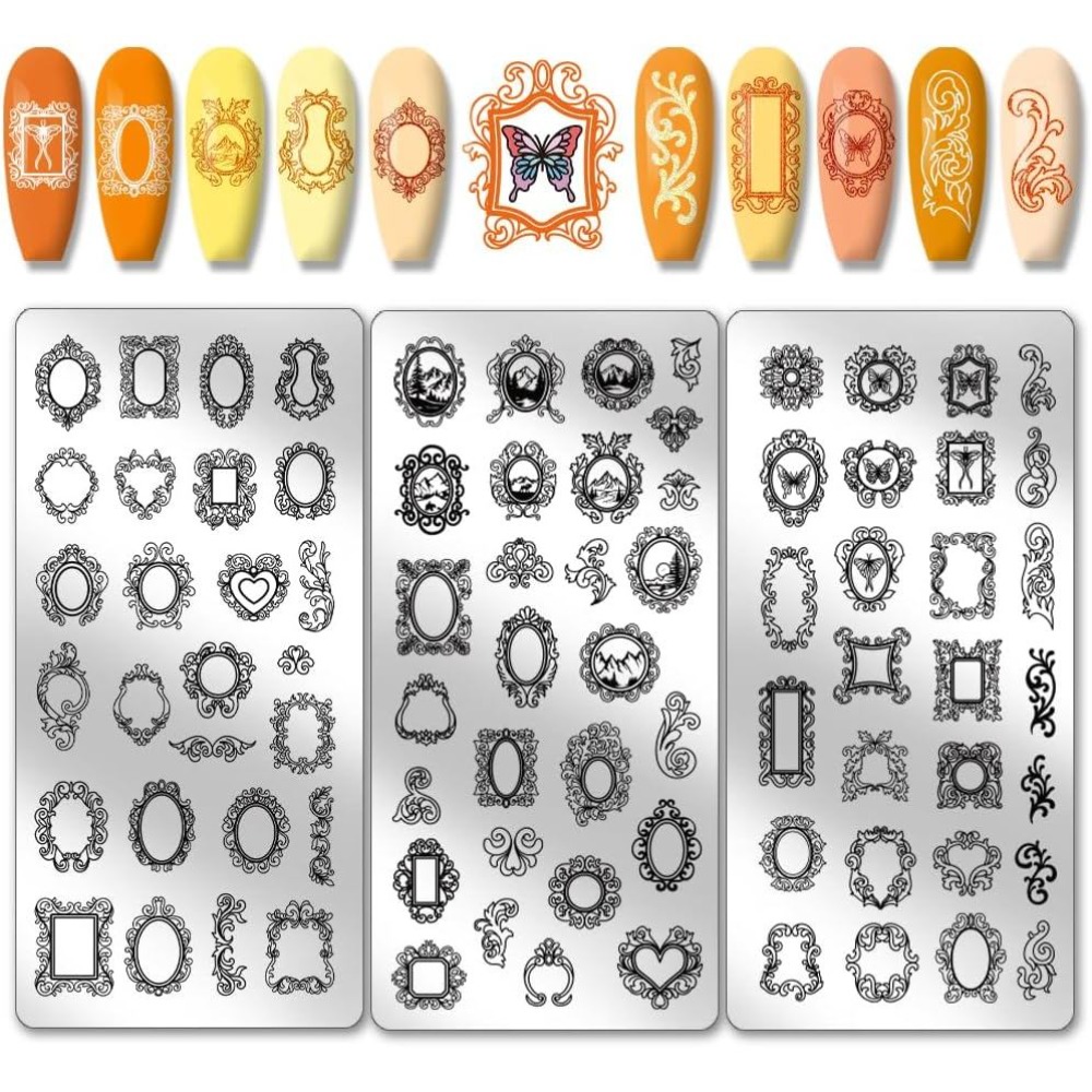 3 قطع منقوشات أظافر بتصميمات ع - مراجعة Nail Art Stamping Kit وسعره