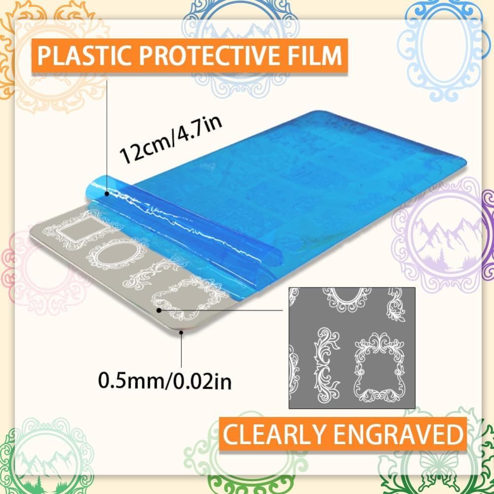 3 قطع منقوشات أظافر بتصميمات ع - مراجعة Nail Art Stamping Kit وسعره