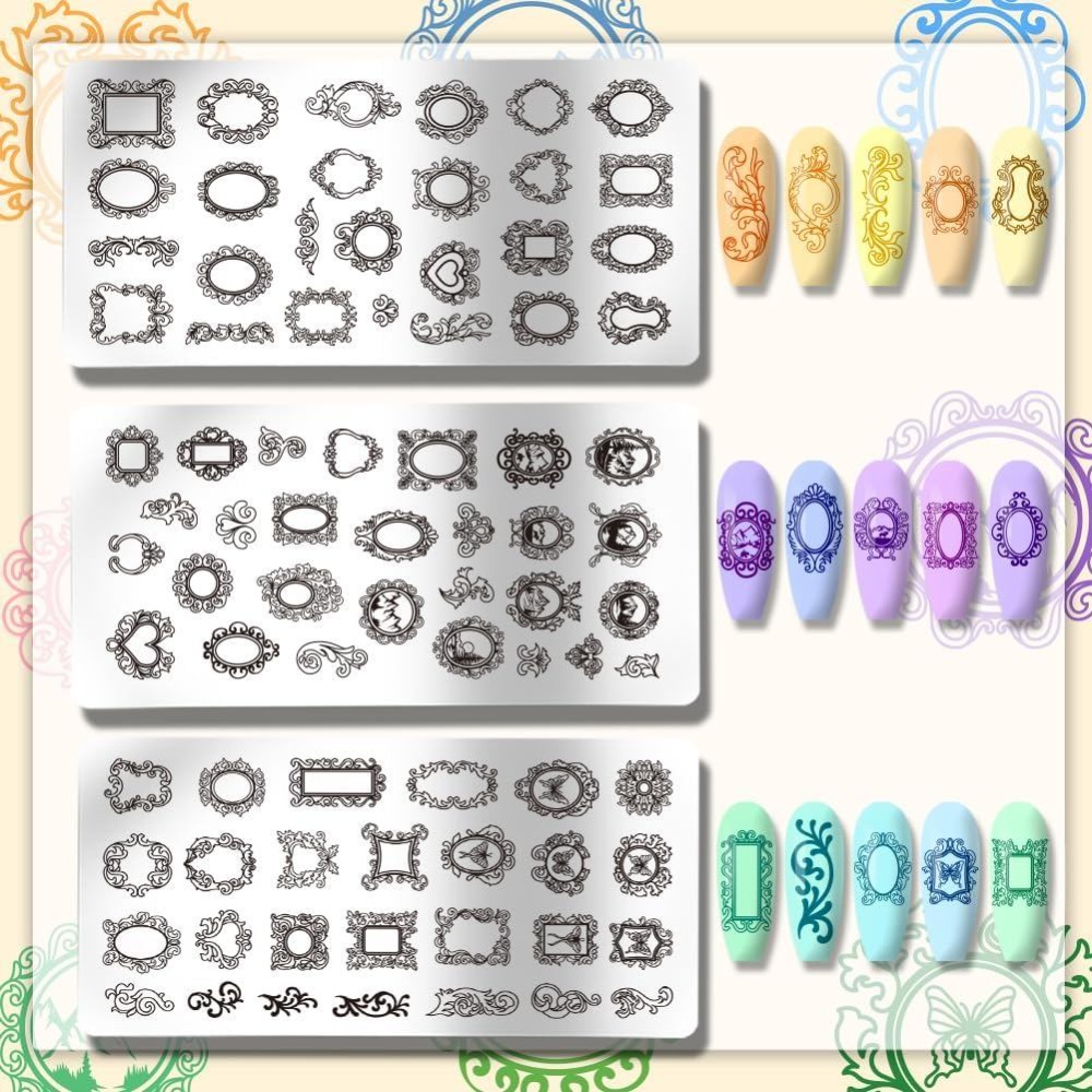 3 قطع منقوشات أظافر بتصميمات ع - مراجعة Nail Art Stamping Kit وسعره