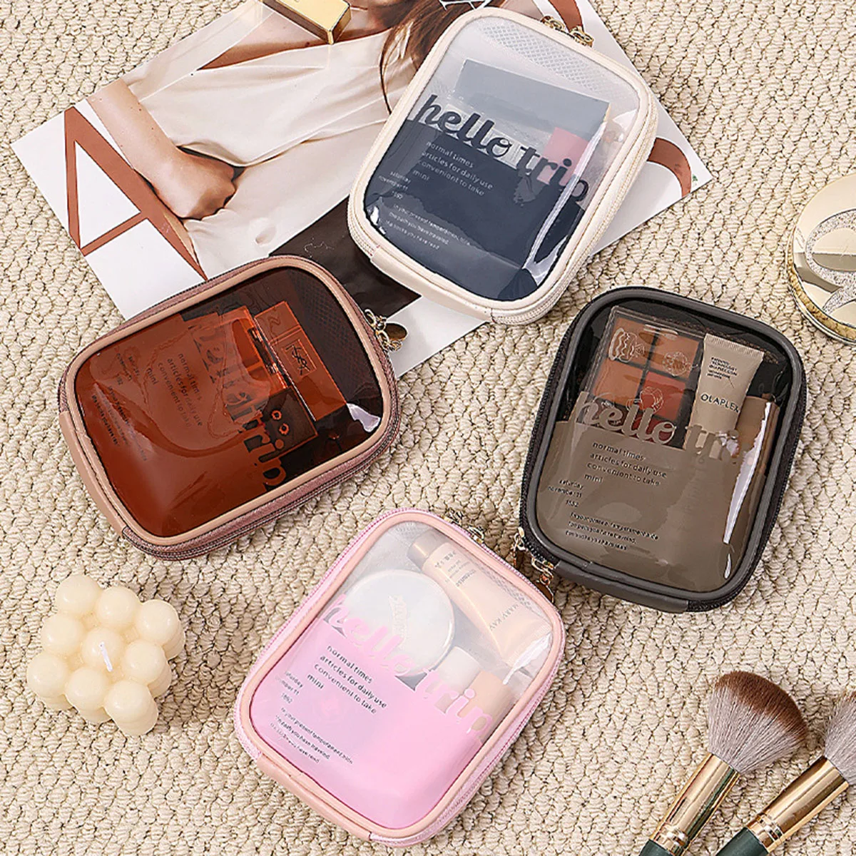حقيبة مستحضرات تجميل شفافة محم - مراجعة Beauty Bag Makeup وسعره