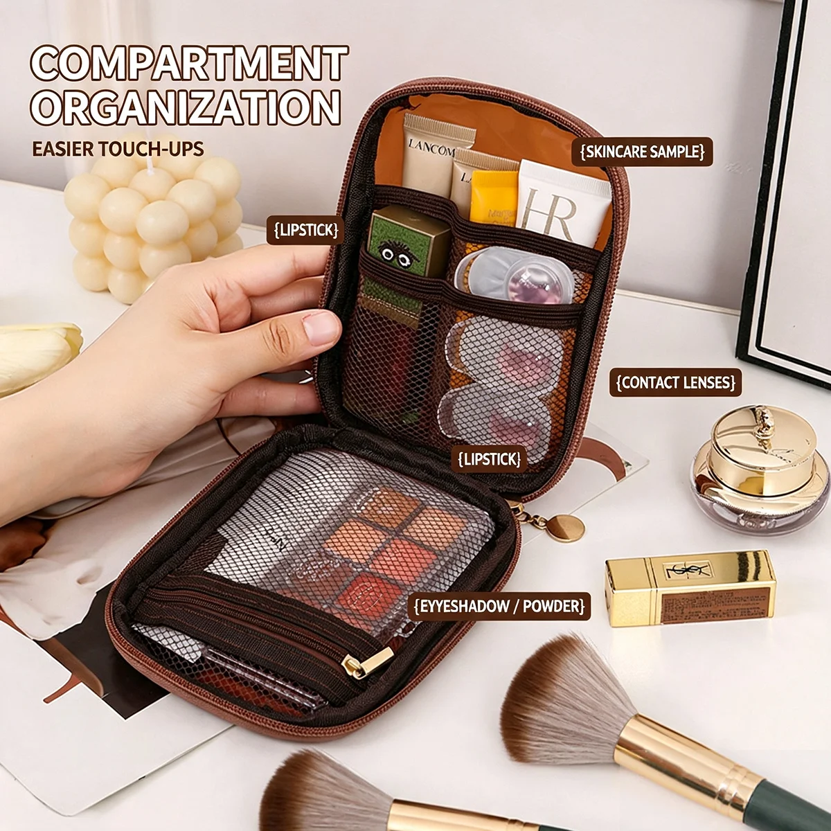 حقيبة مستحضرات تجميل شفافة محم - مراجعة Beauty Bag Makeup وسعره