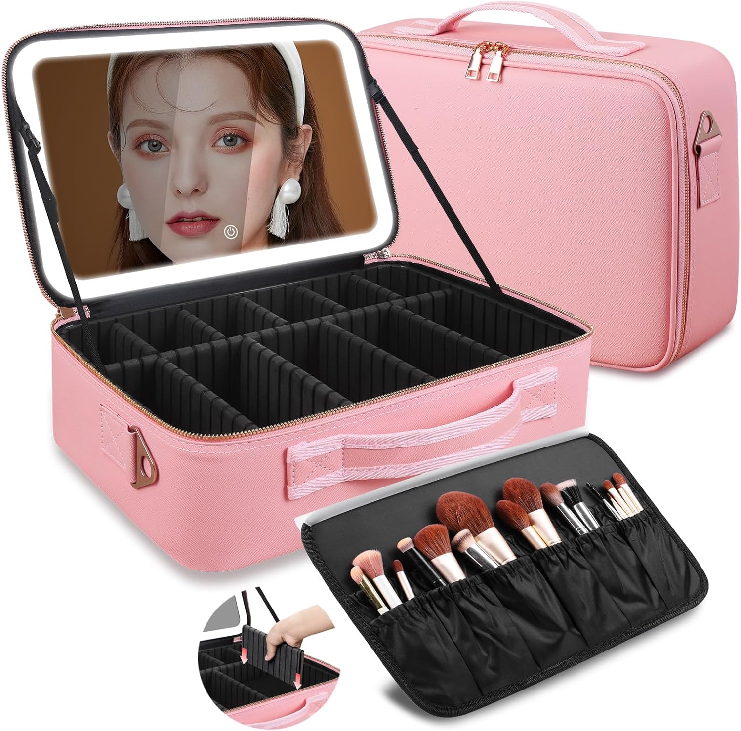 حقيبة مكياج كبيرة السعة 15''×1 - مراجعة Makeup Organizer وسعره
